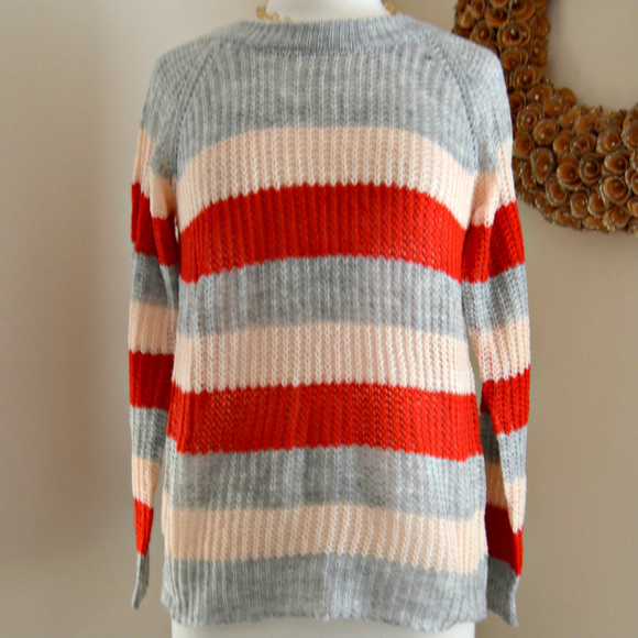 Stripes Color-block Lightweight Oversized Sweater - Picture 2 of 5